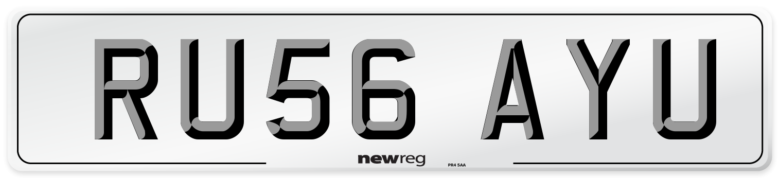 RU56 AYU Number Plate from New Reg